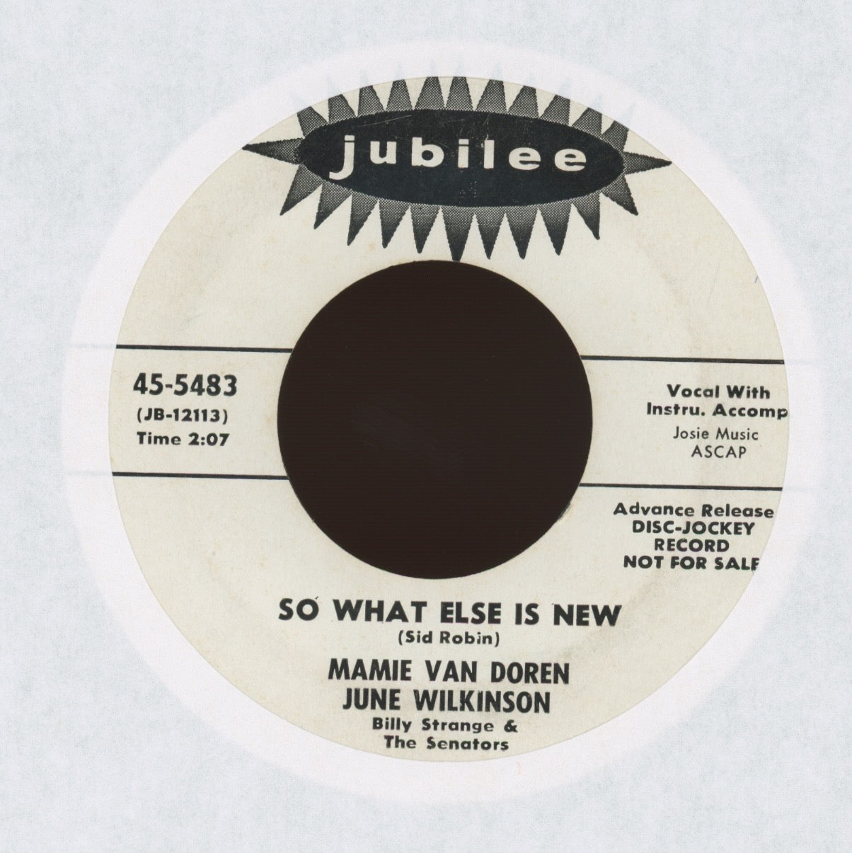 Mamie Van Doren & June Wilkinson - Bikini With No Top On The Top on Jubilee Promo Pop Rock 45