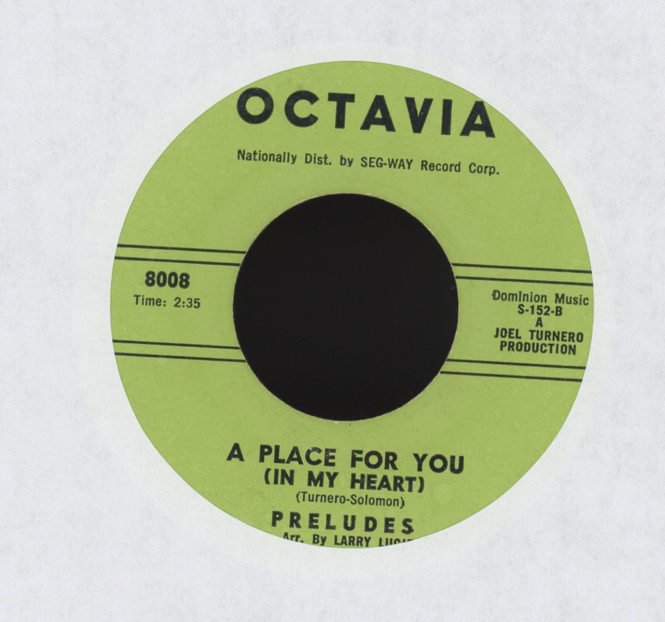 The Preludes - That Would Be So Good / A Place For You (In My Heart) on Octavia Northern Soul Doo Wop 45