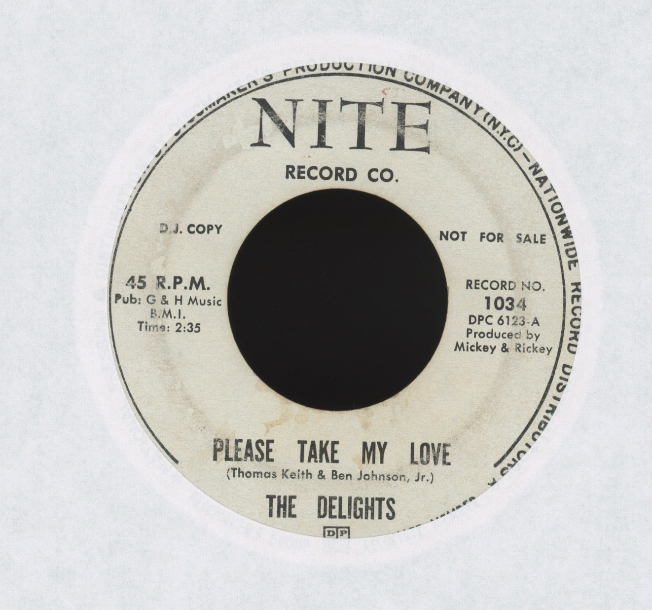 The Delights - My One Desire on Nite Promo R&B Doo Wop 45