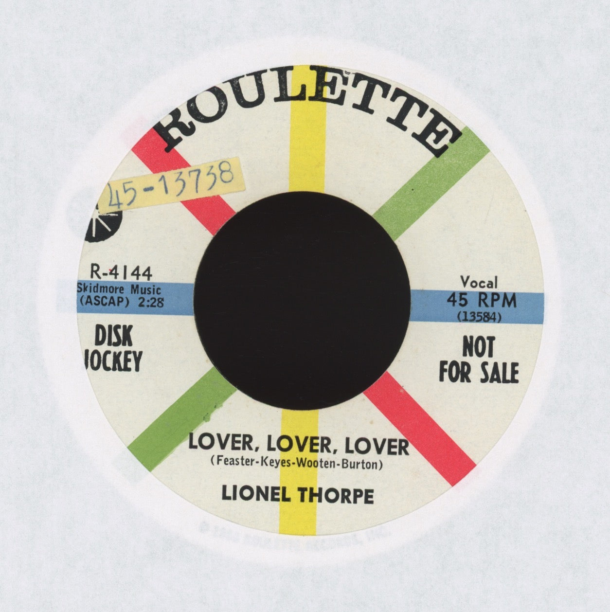 Lionel Thorpe - More More More on Roulette Promo R&B Doo Wop 45