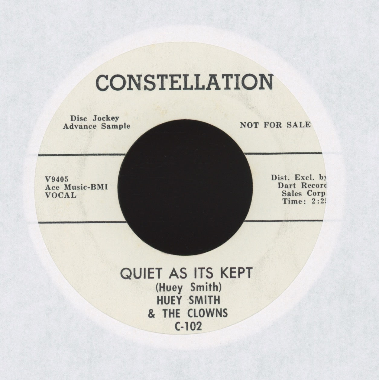 Huey Smith & The Clowns - Quiet As Its Kept on Constellation Promo R&B 45