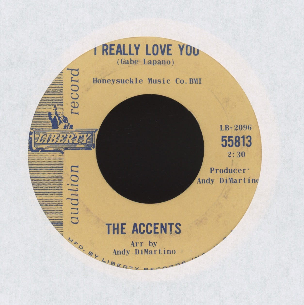 The Accents - I Really Love You on Liberty Promo Northern Soul 45