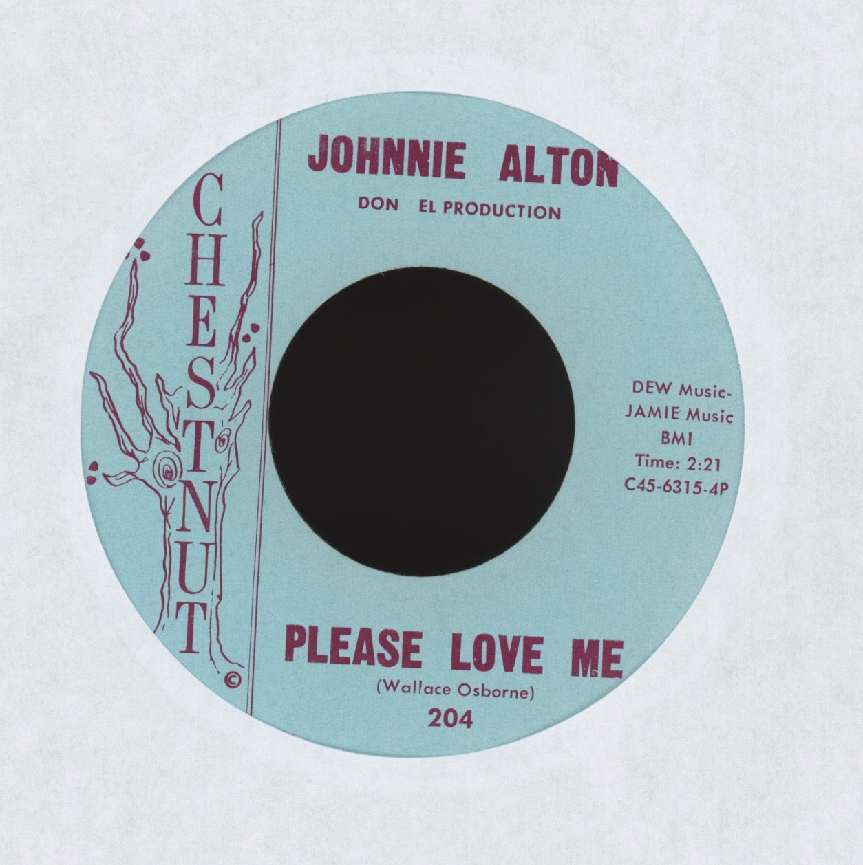 Johnnie Alton - Please Love Me on Chestnut Teen R&B Doo Wop 45