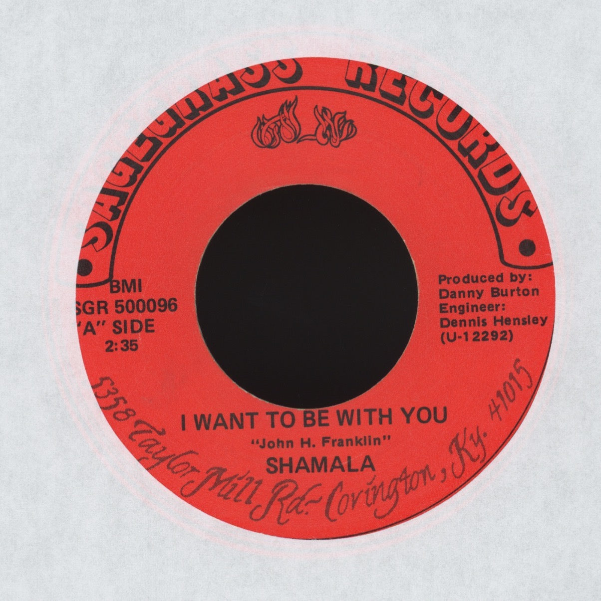 Shamala - Living In The U.S.A. on Sagegrass Funk 45