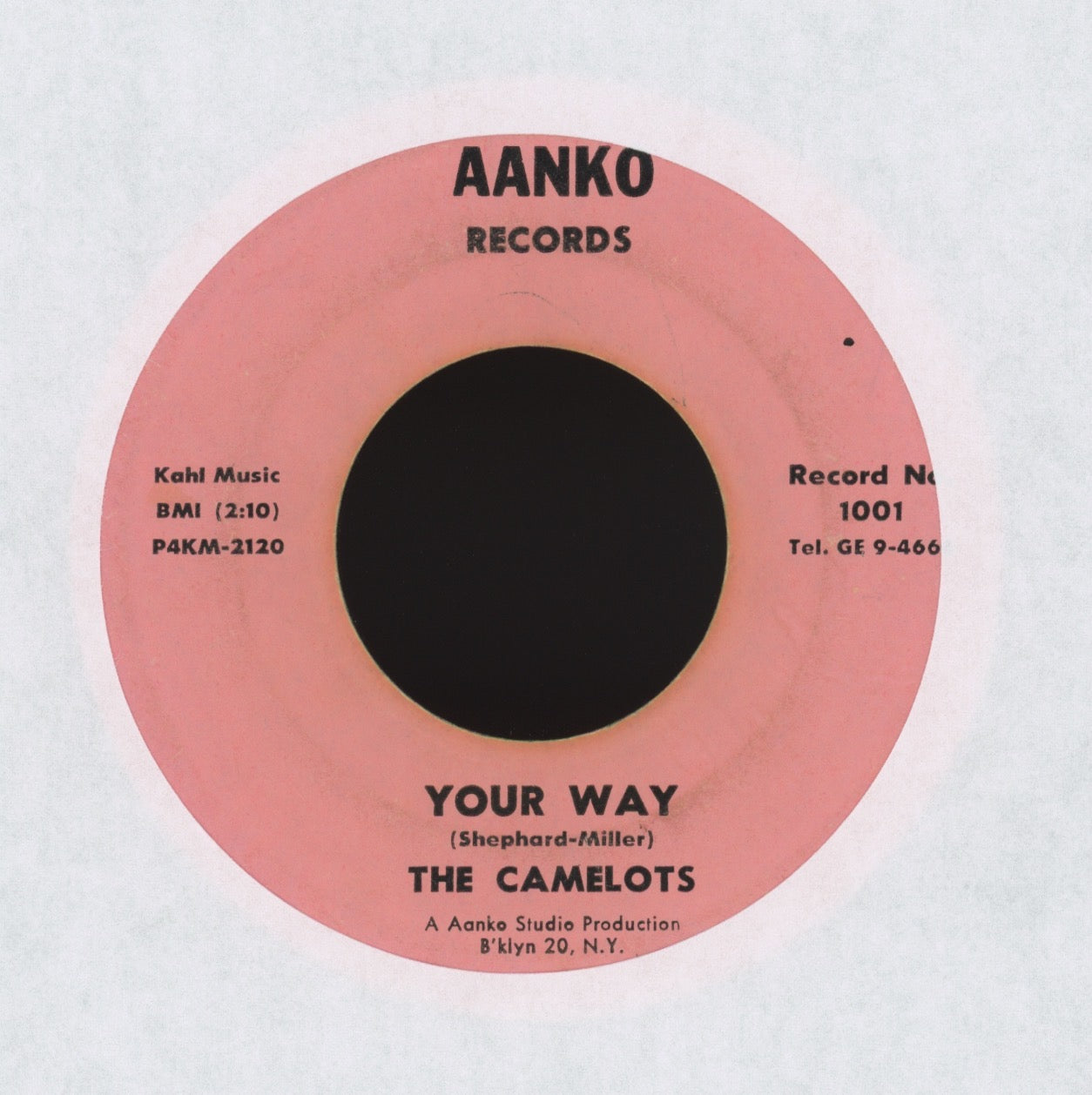 The Camelots - Your Way on Aanko R&B Doo Wop 45