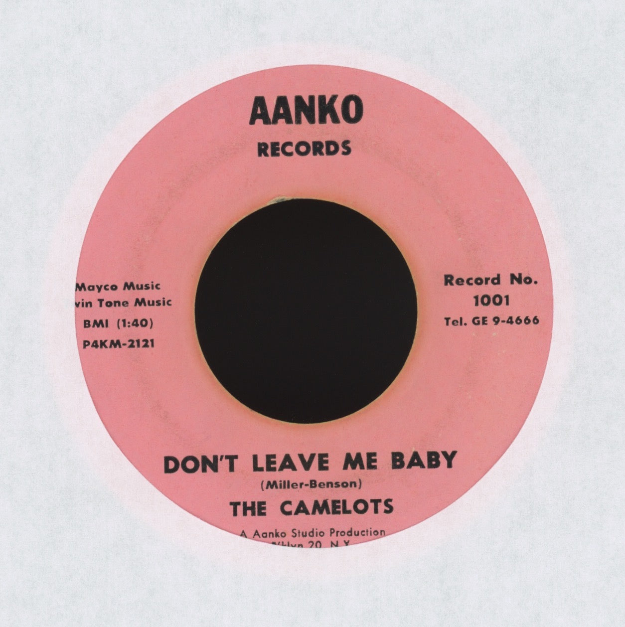 The Camelots - Your Way on Aanko R&B Doo Wop 45