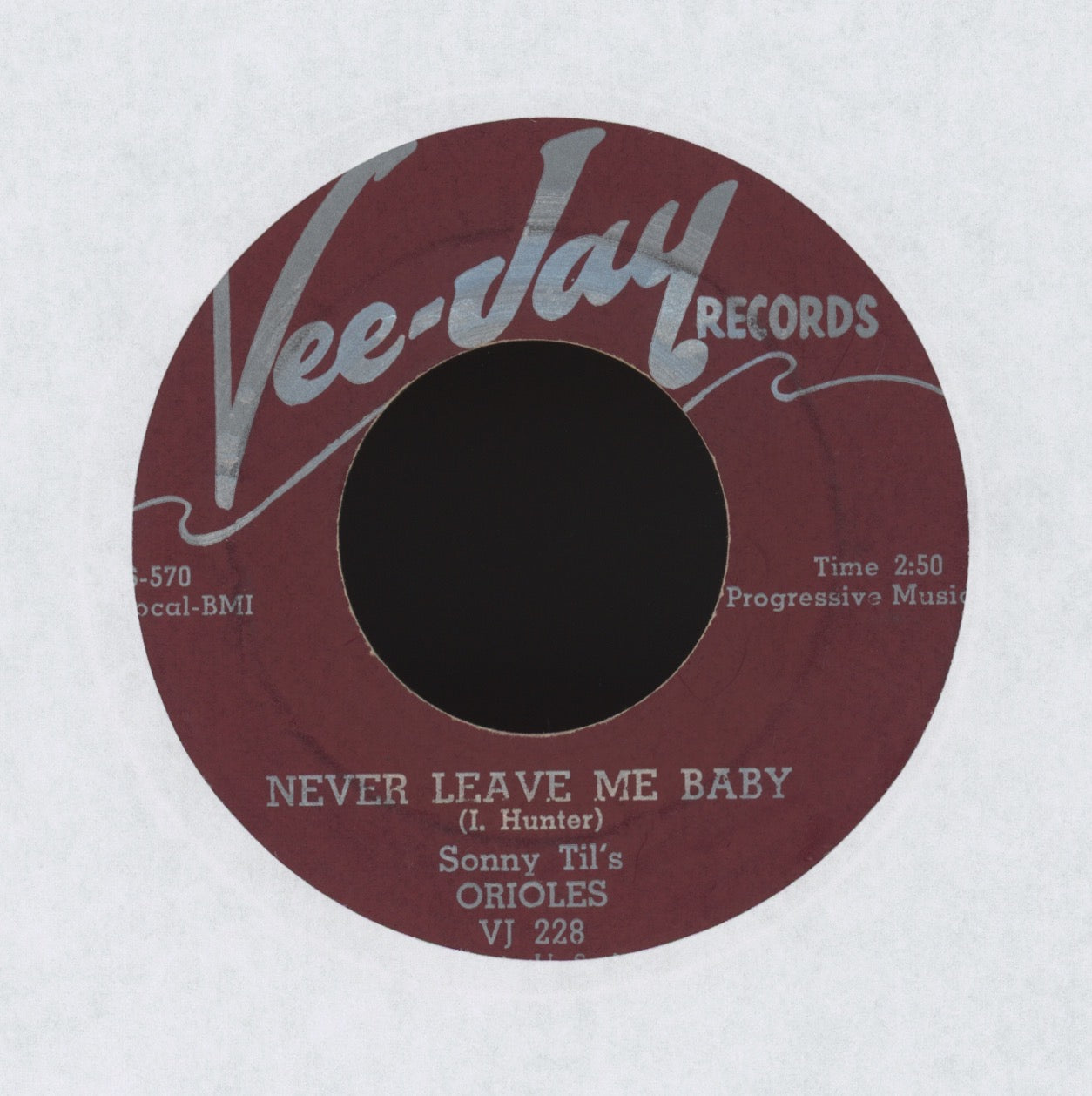 Sonny Til And The Orioles - For All We Know on Vee Jay R&B Doo Wop 45
