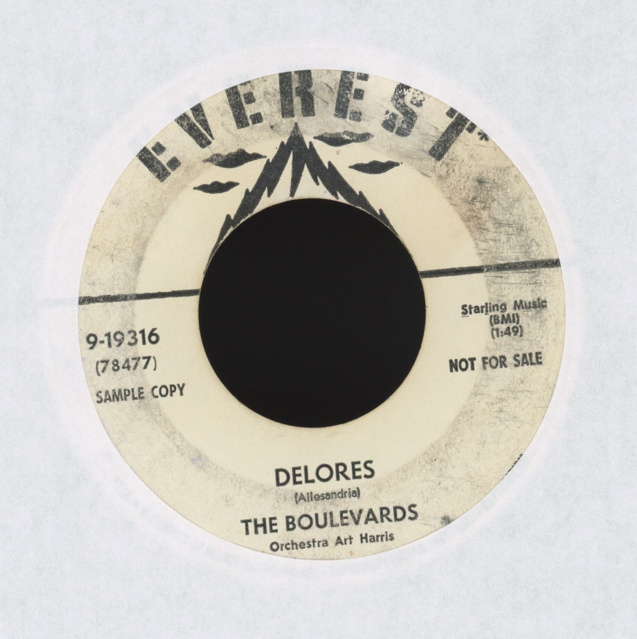 The Boulevards - Chop Chop Hole In The Wall on Everest Promo R&B Doo Wop Rocker 45