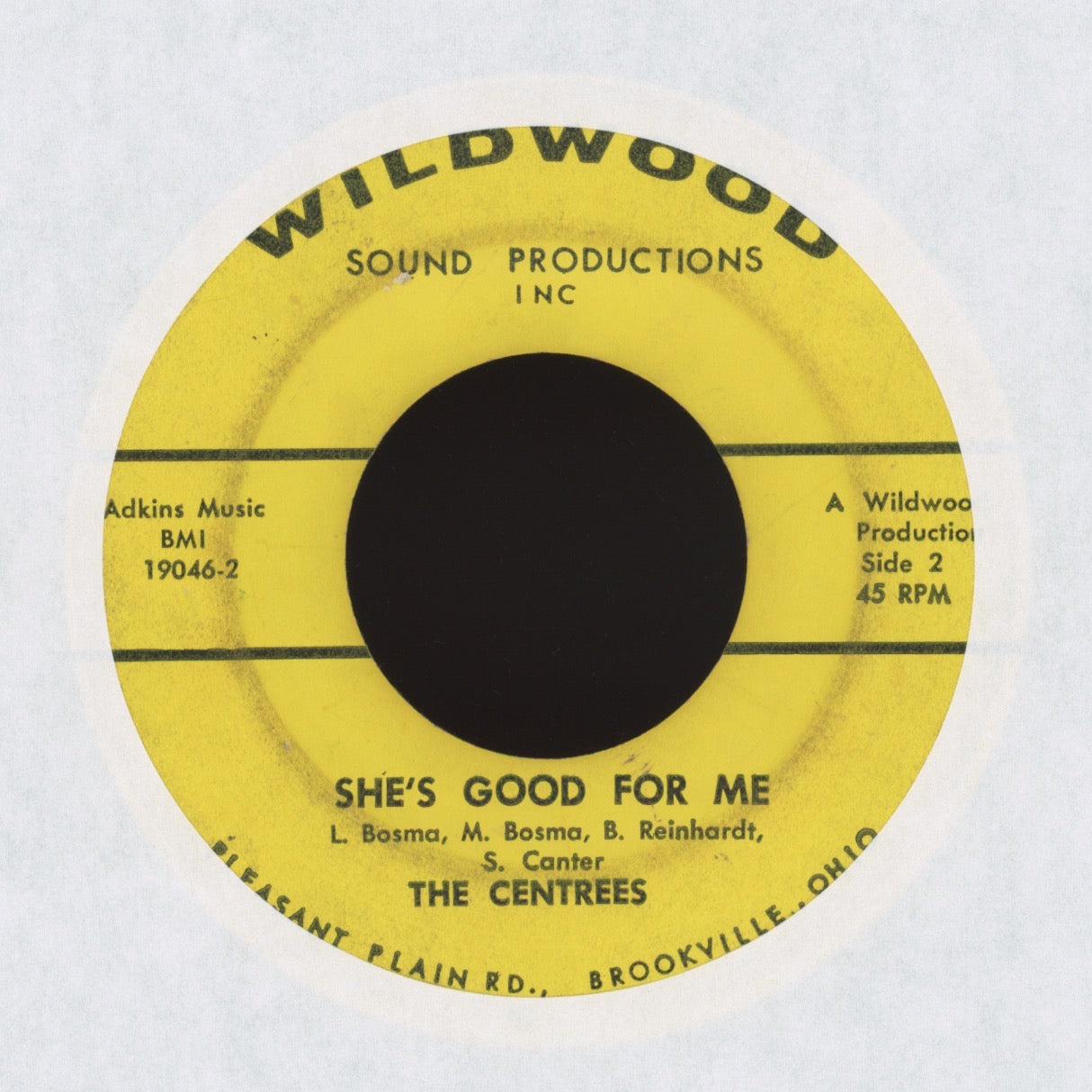 Centrees - She's Good For Me on Wildwood Sound Productions Inc. Garage