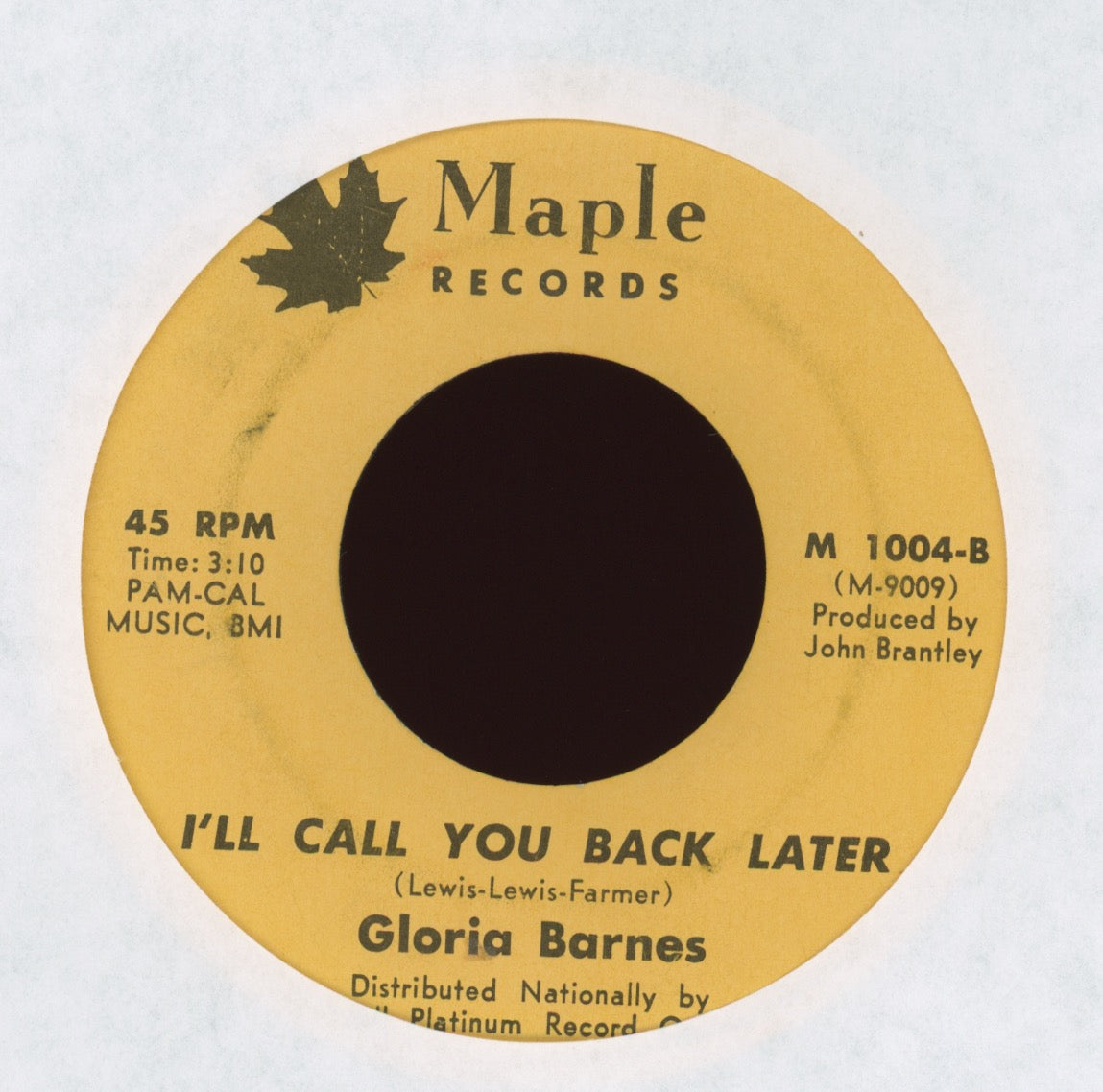 Gloria Barnes - I'll Call You Back Later on Maple Rare Original