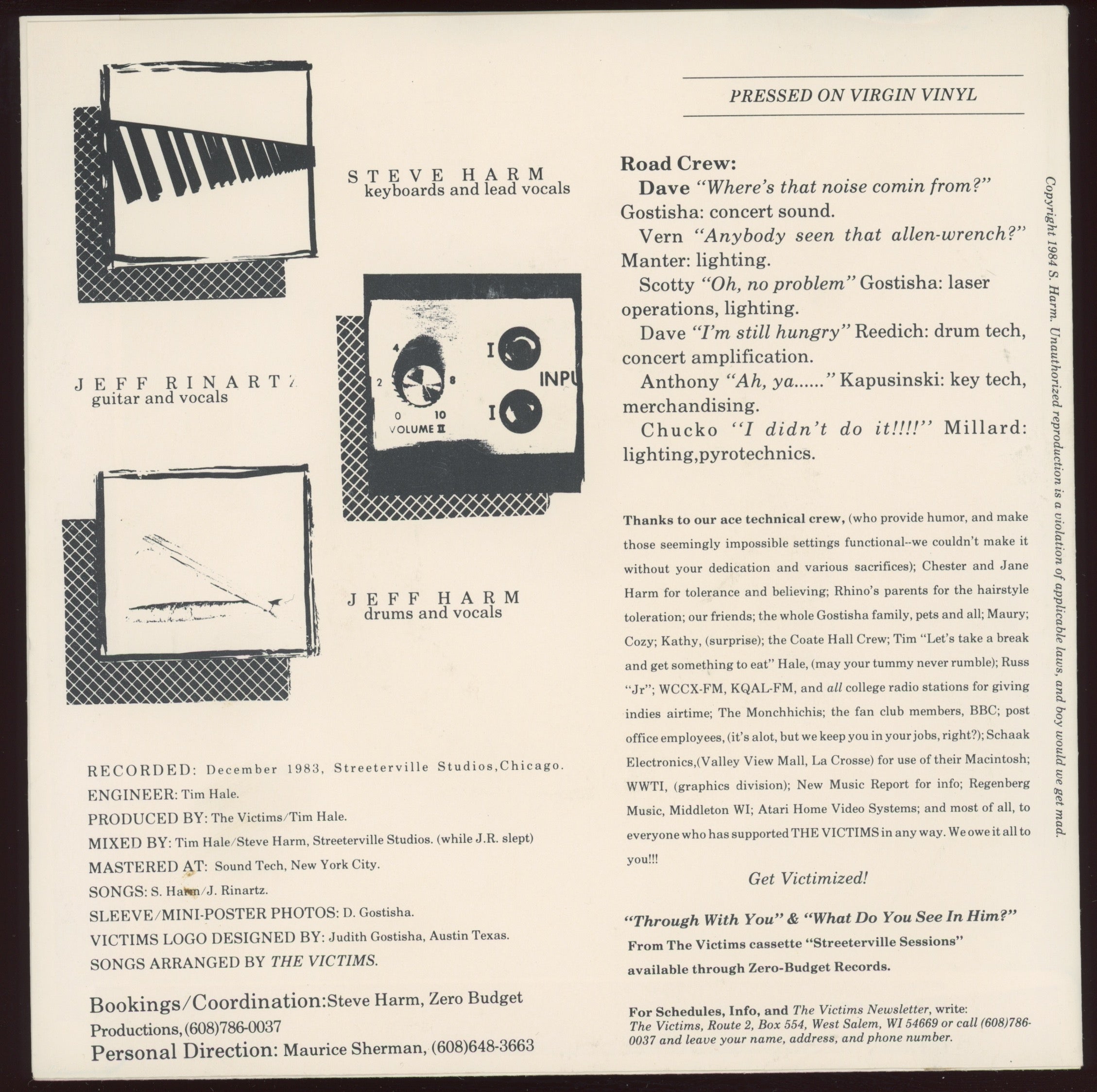 The Victims - Through With You on ZeroBudget 45 With Picture Sleeve