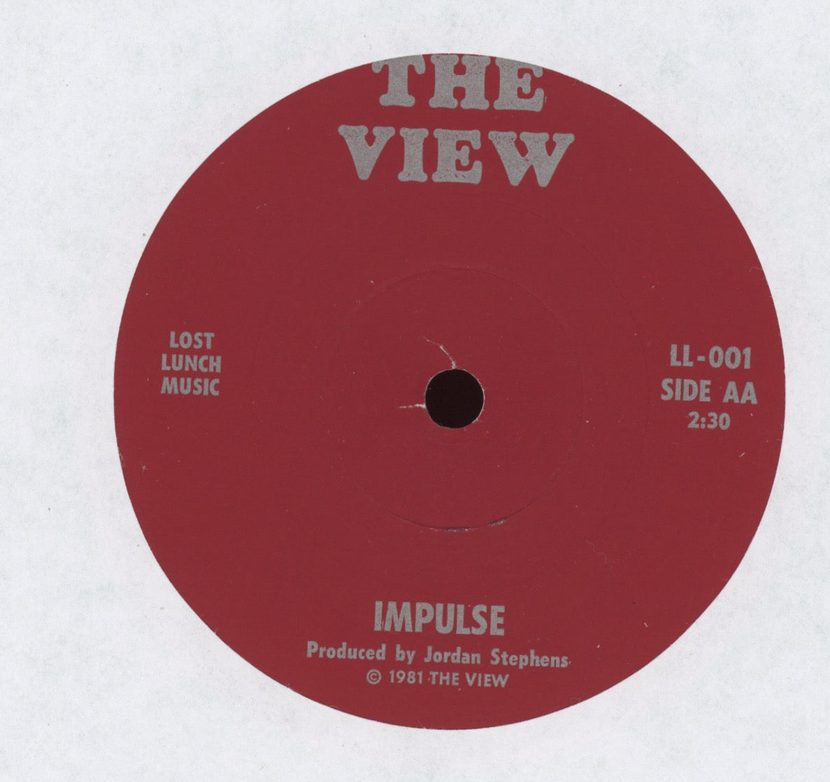 The View - Mention No Names on Lost Lunch 7" With Picture Sleeve