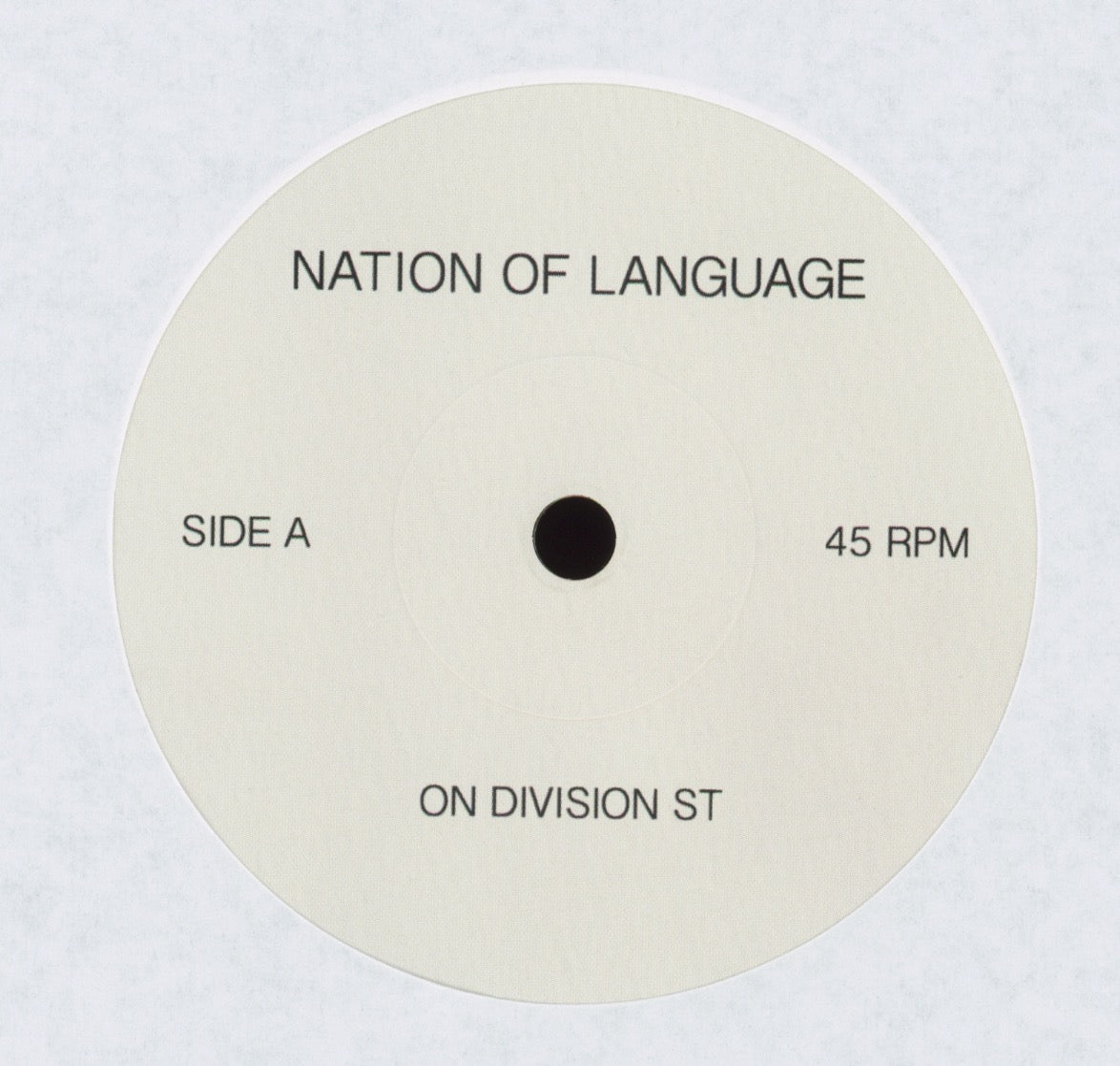 Nation Of Language - On Division St / Indignities 7" With Picture Sleeve