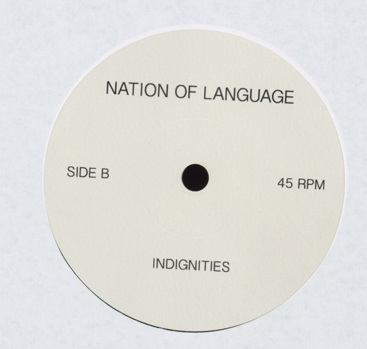 Nation Of Language - On Division St / Indignities 7" With Picture Sleeve