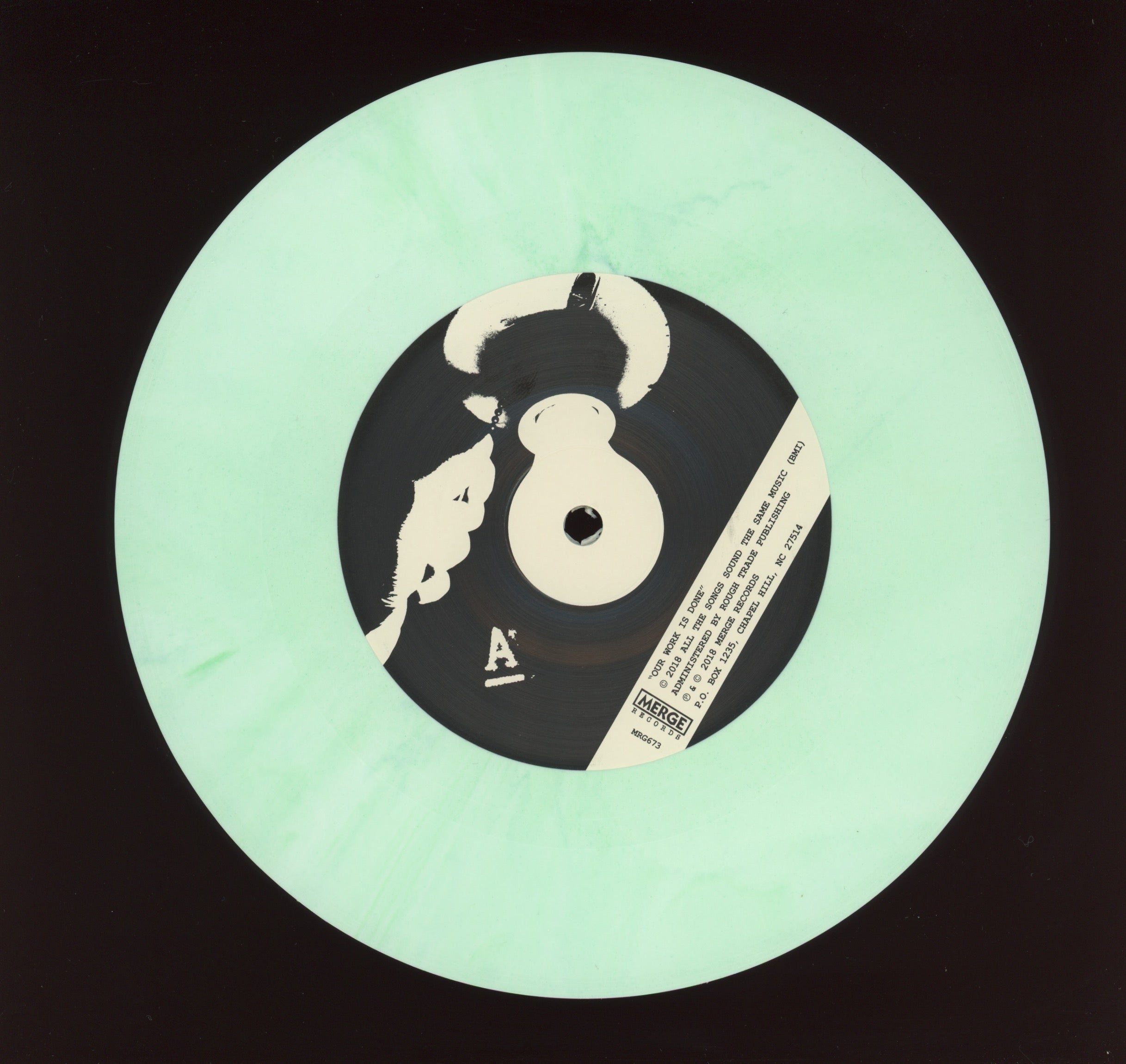 Superchunk - Our Work Is Done b/w Total Eclipse on Merge Ltd Numbered Mint Green Marble Signed