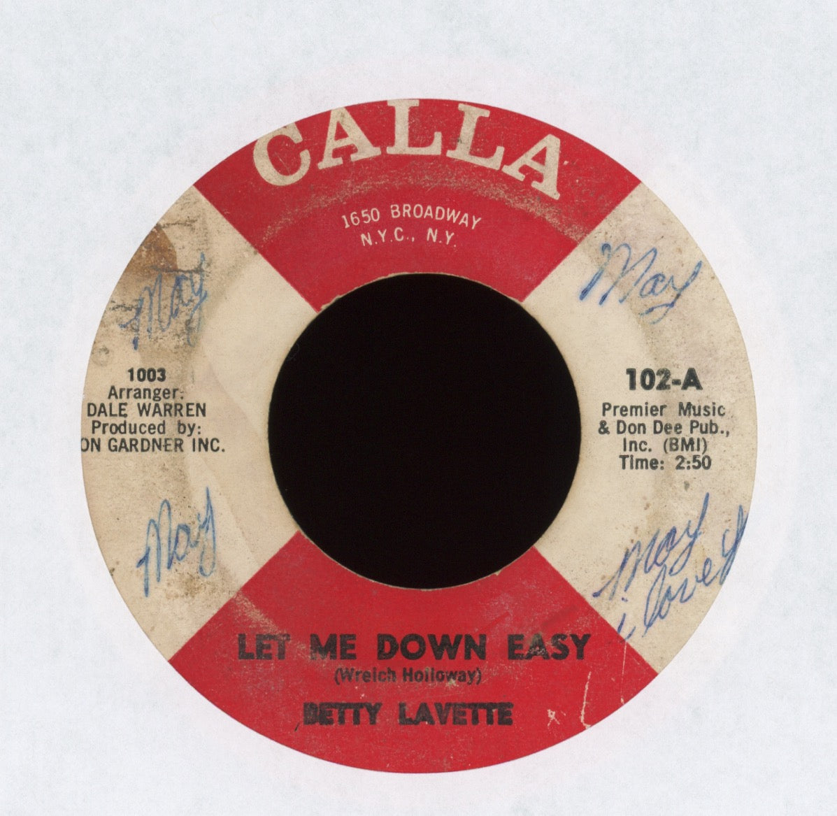 Bettye Lavette - Let Me Down Easy on Calla Northern Soul 45