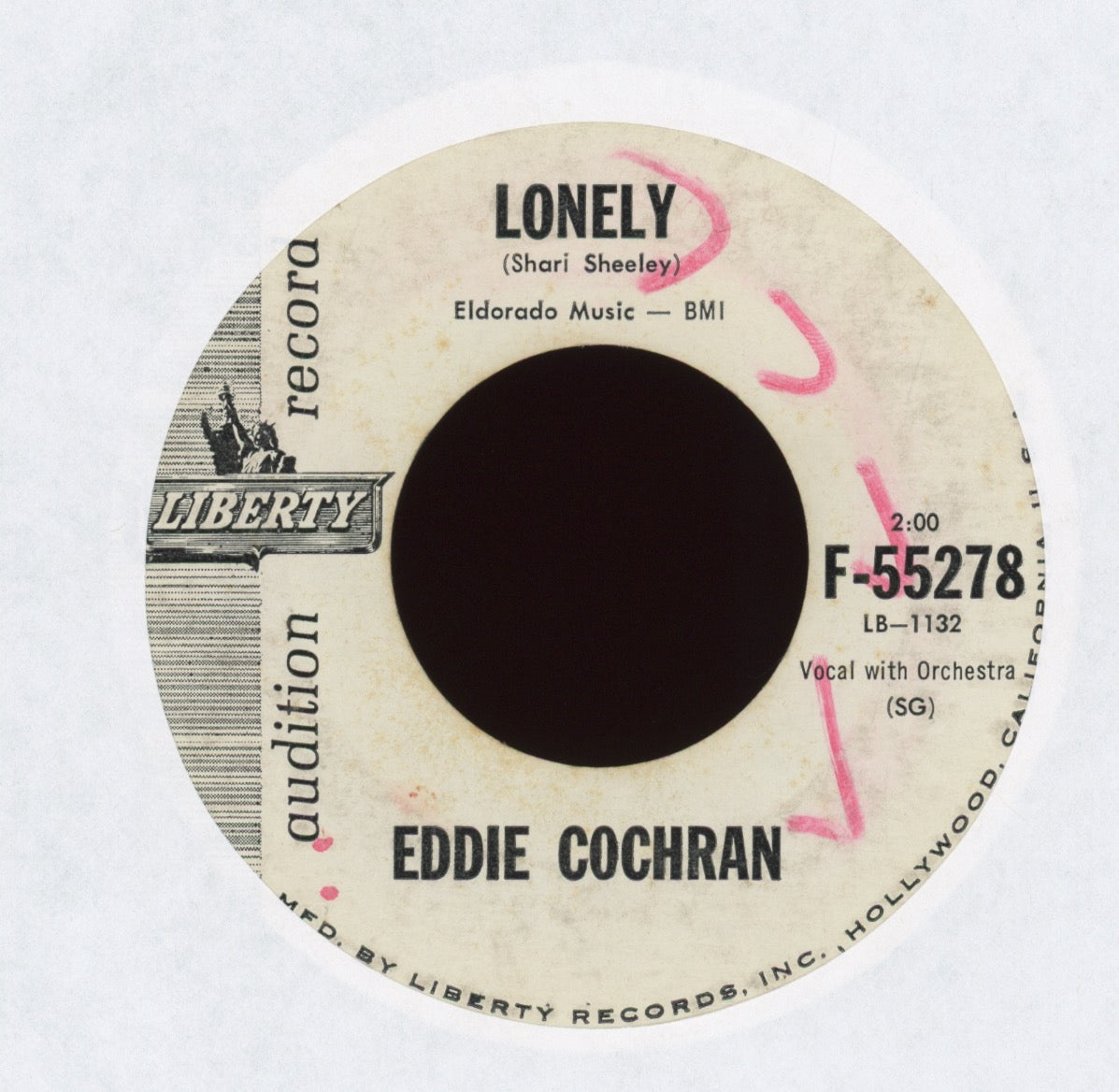 Eddie Cochran - Sweetie Pie on Liberty Promo Rockabilly 45