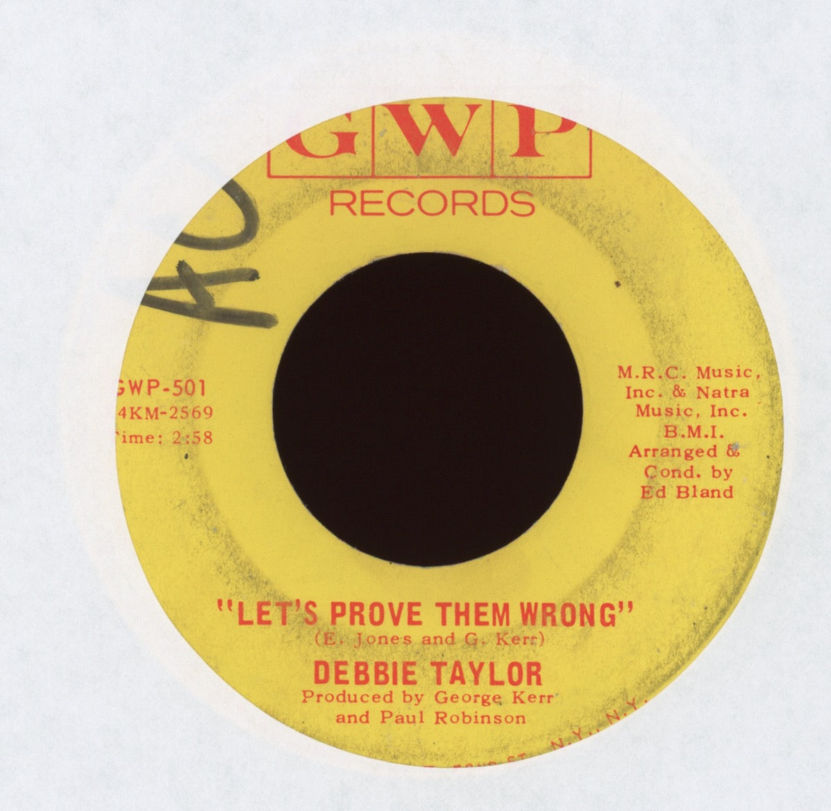 Debbie Taylor - Never Gonna Let Him Know on GWP Crossover Soul 45