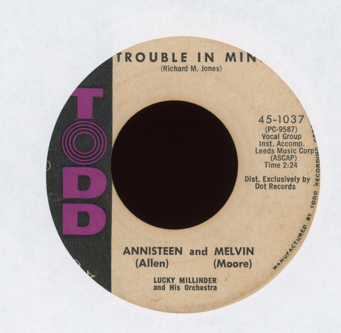 Annisteen Allen - Let It Roll on Todd R&B 45