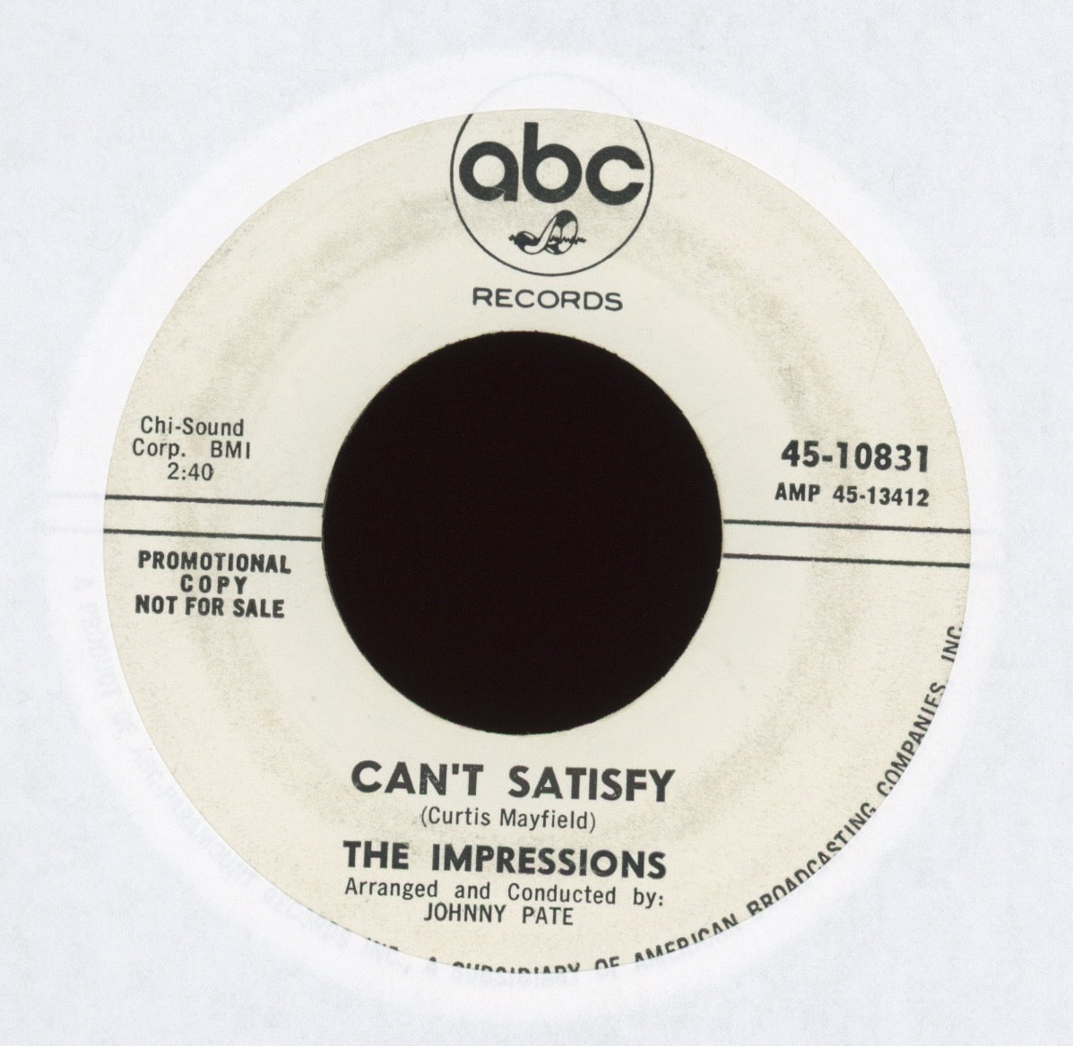 The Impressions - Can't Satisfy on ABC Promo