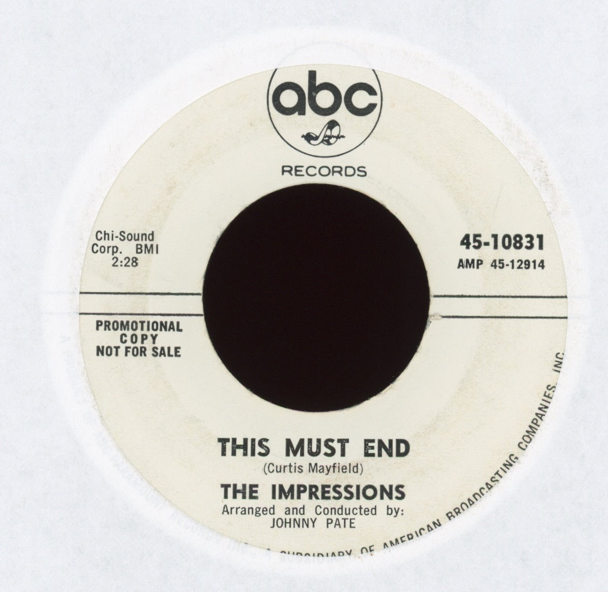 The Impressions - Can't Satisfy on ABC Promo