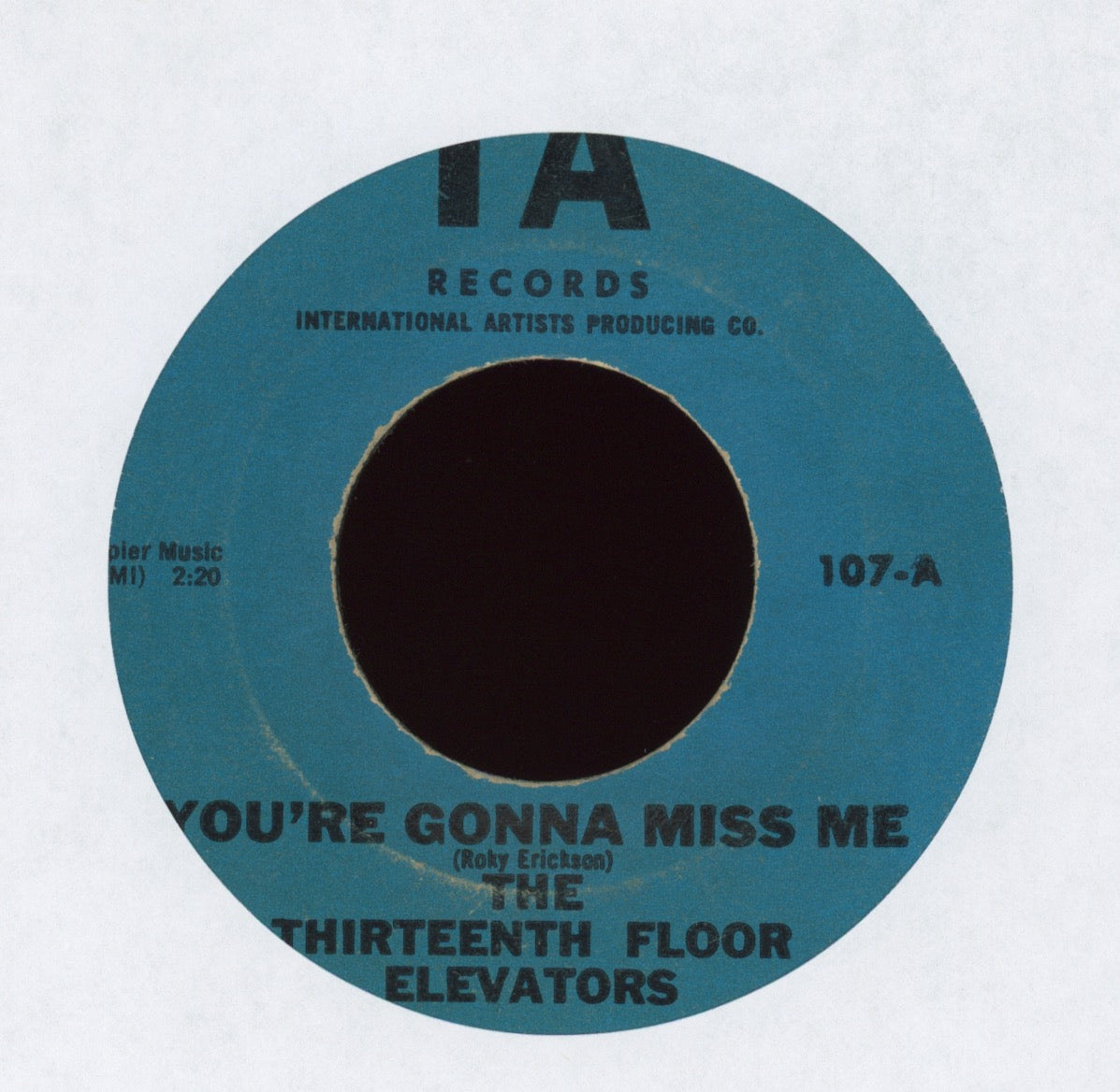 13th Floor Elevators - You're Gonna Miss Me on IA Garage 45