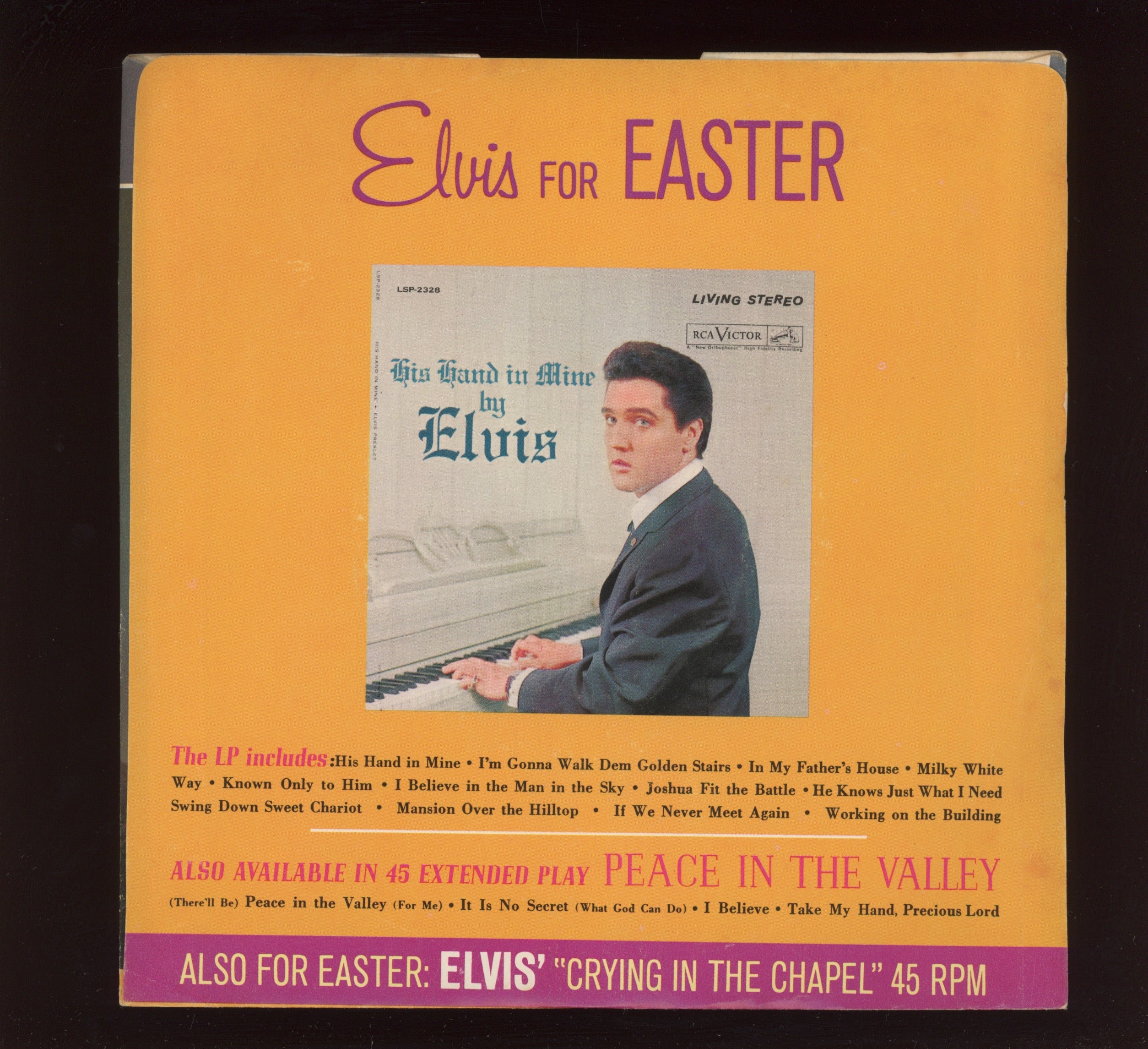 Elvis Presley - Joshua Fit The Battle on RCA Promo 45 With Picture Sleeve