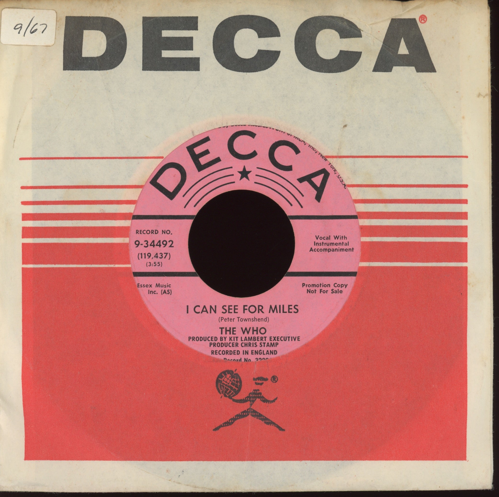 The Who - I Can See For Miles on Decca Promo