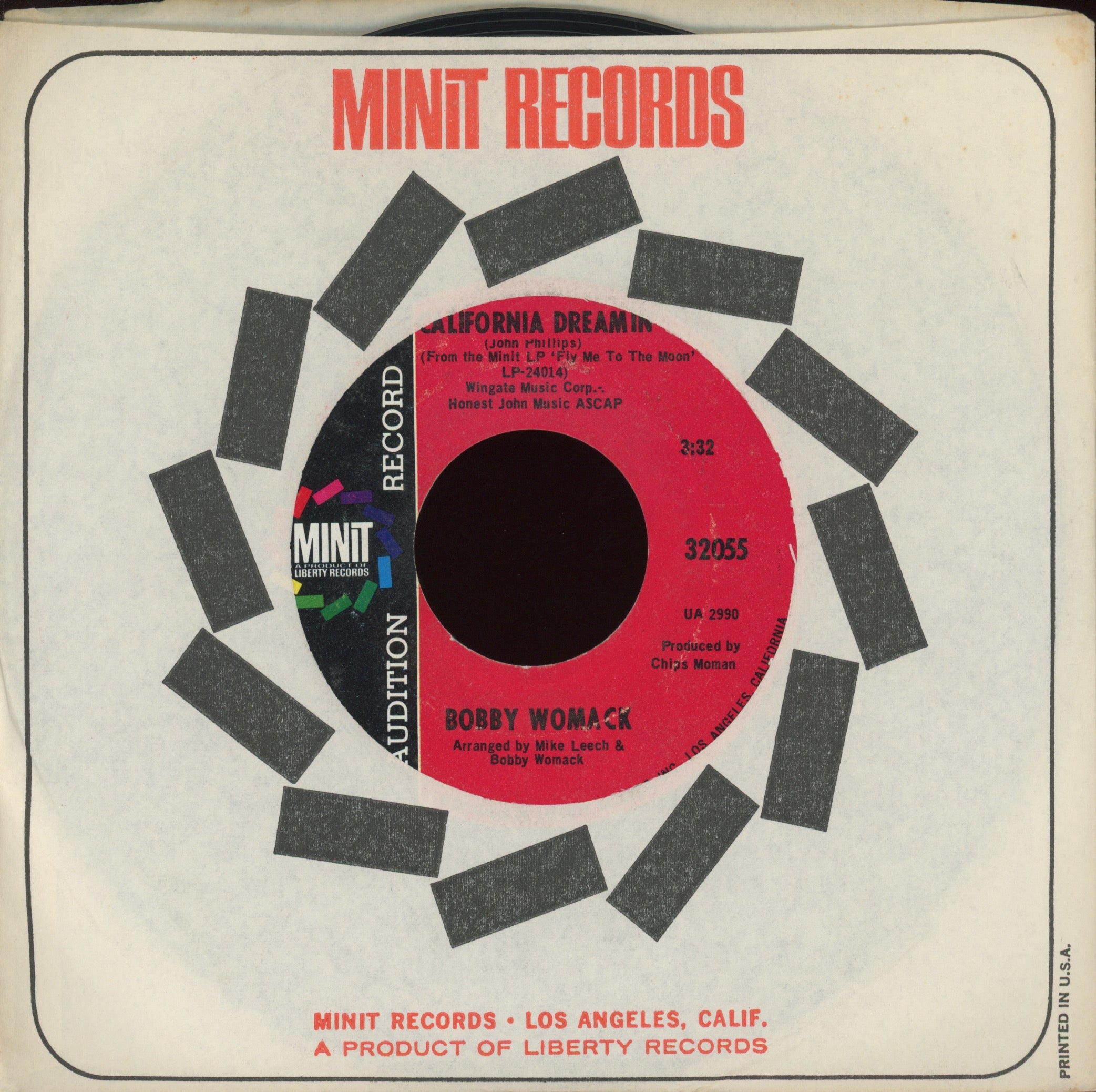 Bobby Womack - California Dreamin' on Minit Promo Funk 45