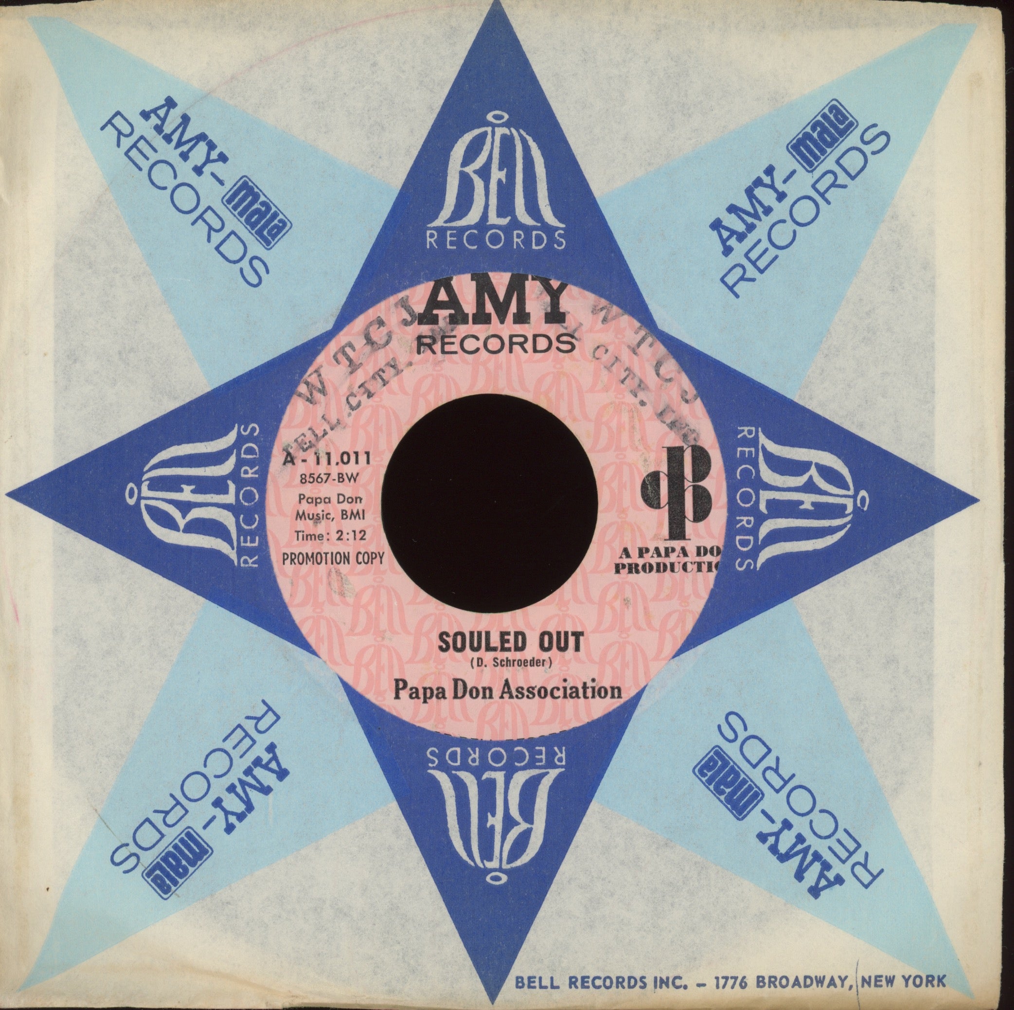 Don Schroeder - Souled Out on Amy Promo Mod Soul Funk 45