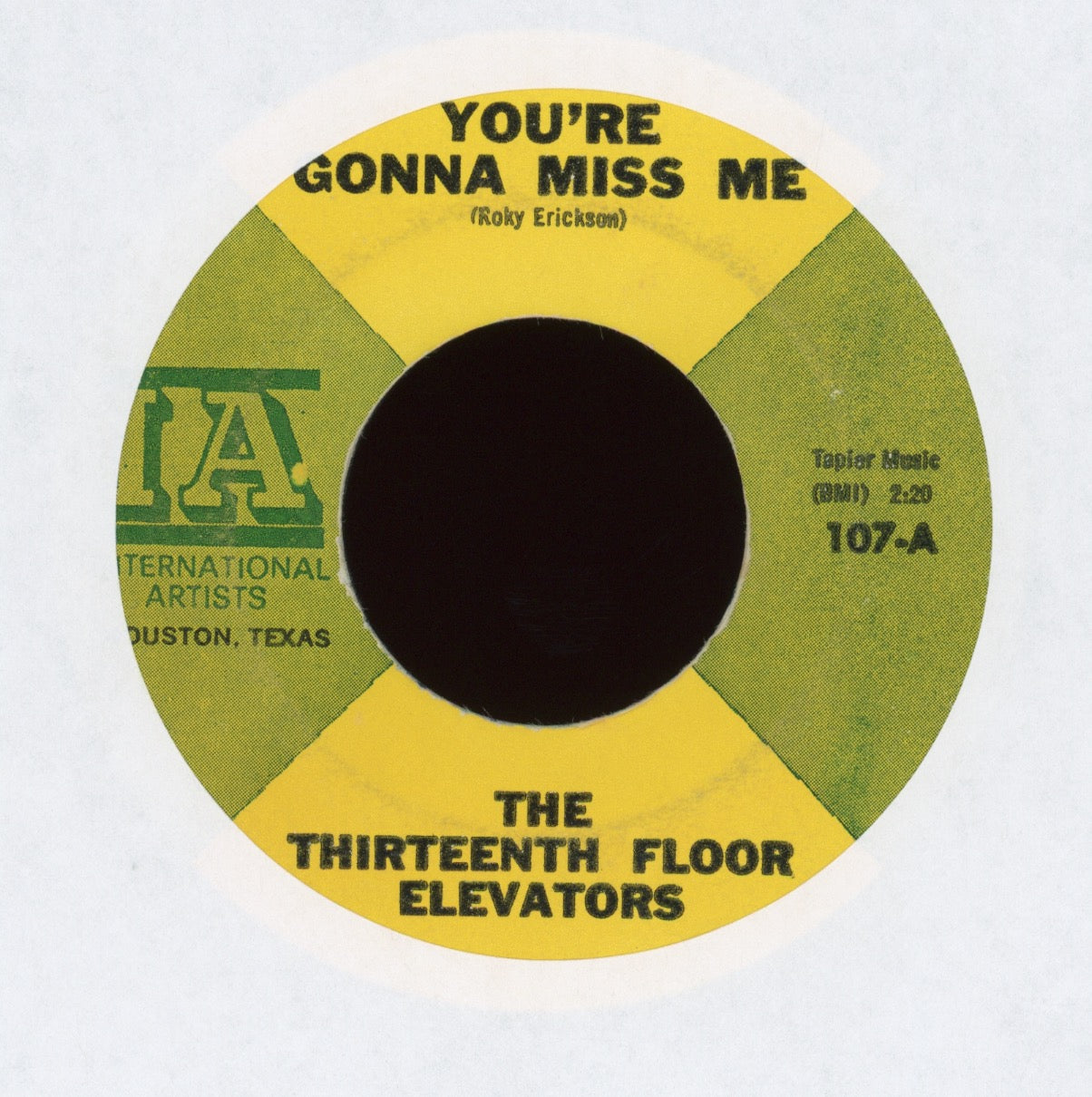 13th Floor Elevators - You're Gonna Miss Me on IA Garage 45 Hear
