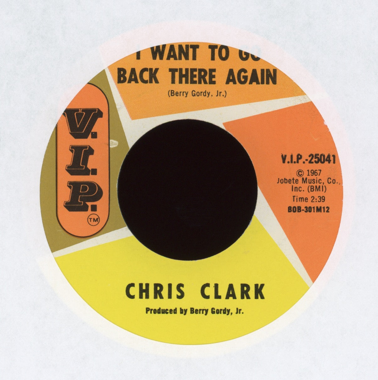 Chris Clark - I Want To Go Back There Again on V.I.P. Northern Soul 45