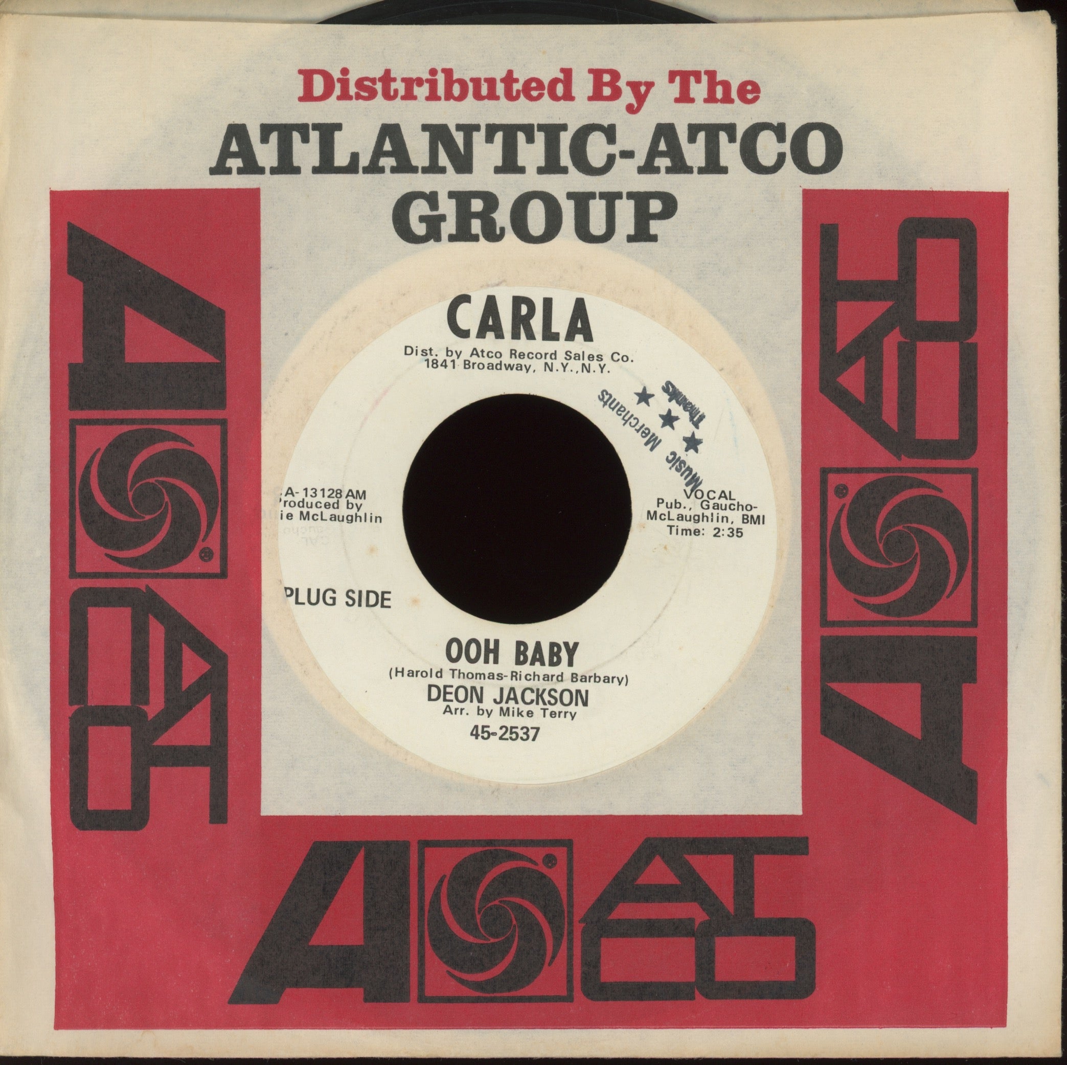 Deon Jackson - Ooh Baby / All On A Sunny Day Promo Northern Soul 45