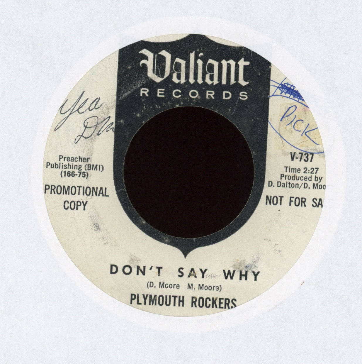The Plymouth Rockers - Don't Say Why on Valiant Promo Garage 45
