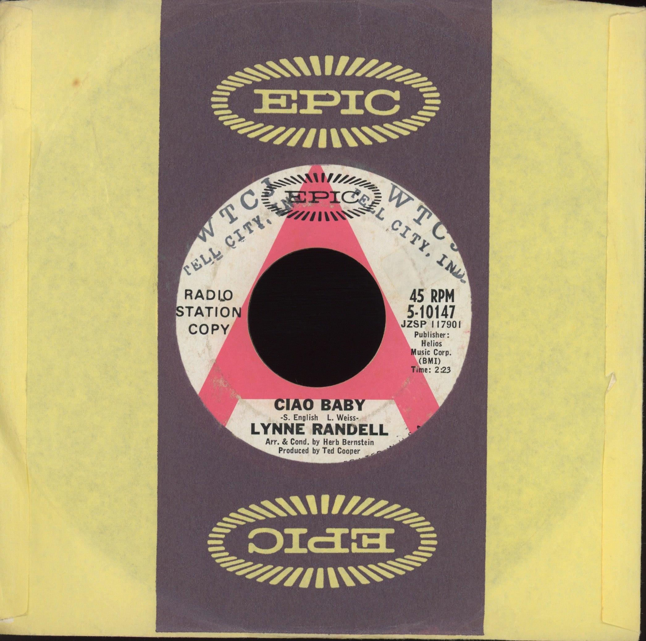 Lynne Randell - Stranger In My Arms on Epic Promo Northern Soul 45