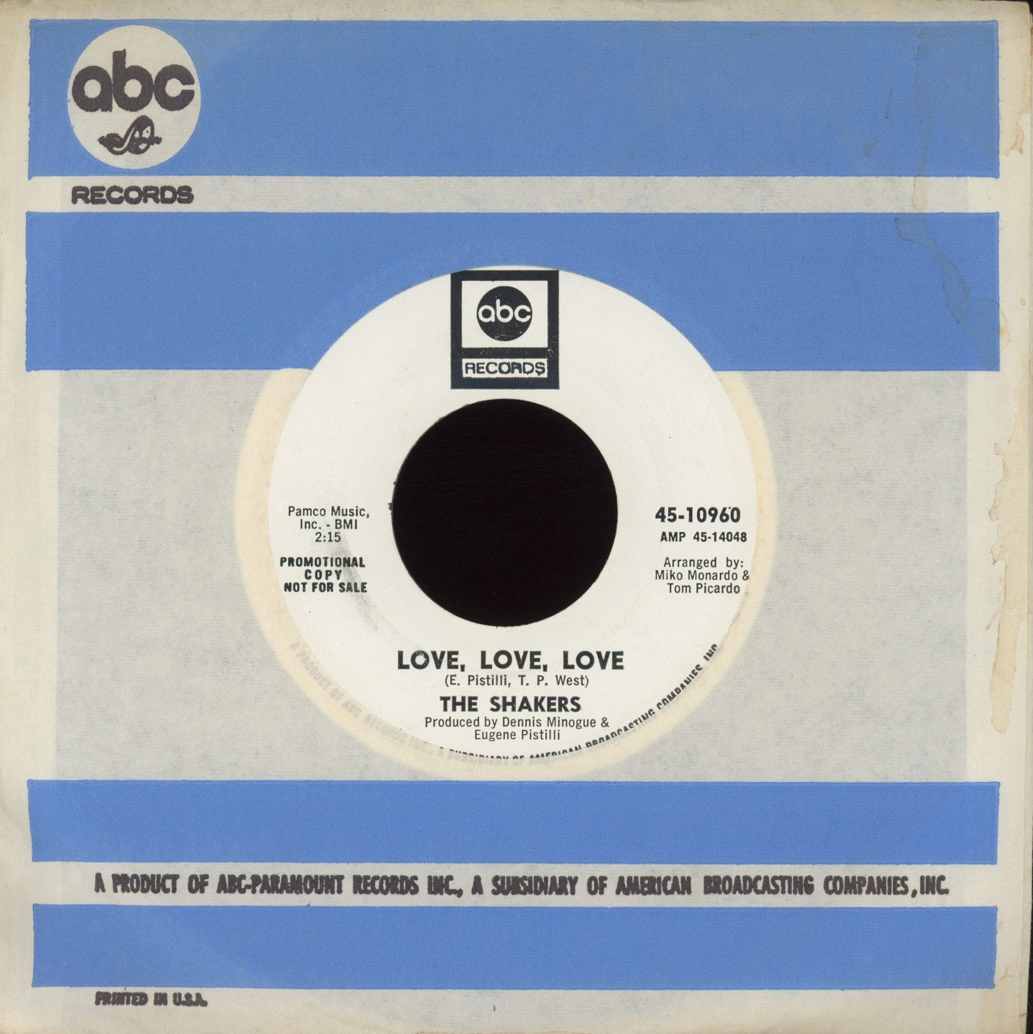 The Shakers - One Wonderful Moment on ABC Promo Northern Soul 45