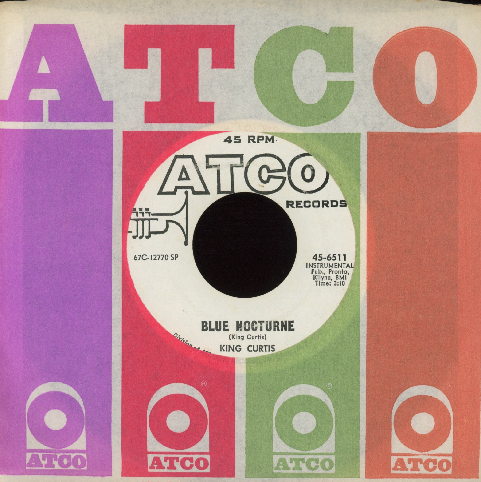King Curtis - Memphis Soul Stew on Atco Promo Funk 45