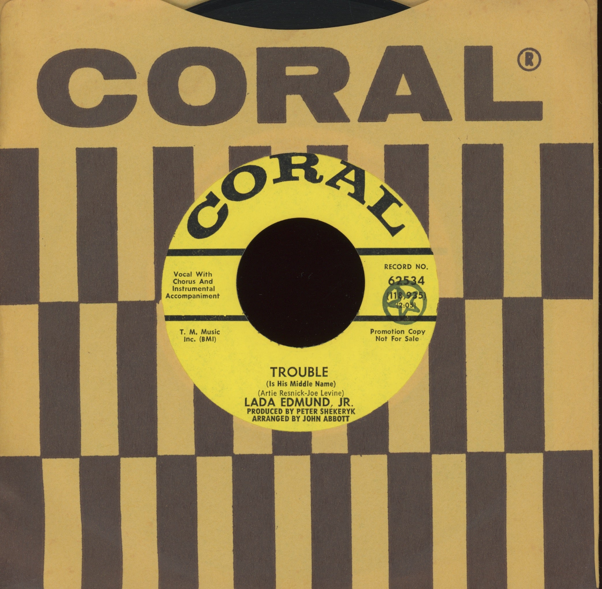 Lada Edmund Jr. - Trouble (Is His Middle Name) on Coral Promo Mod Garage 45