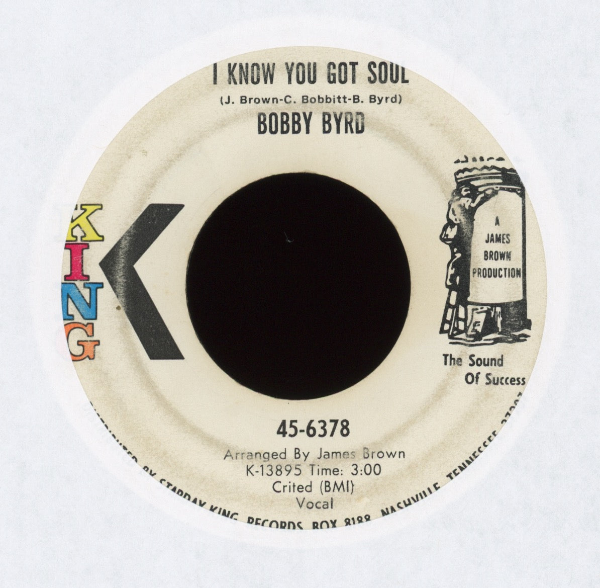 Bobby Byrd - I Know You Got Soul on King Funk 45