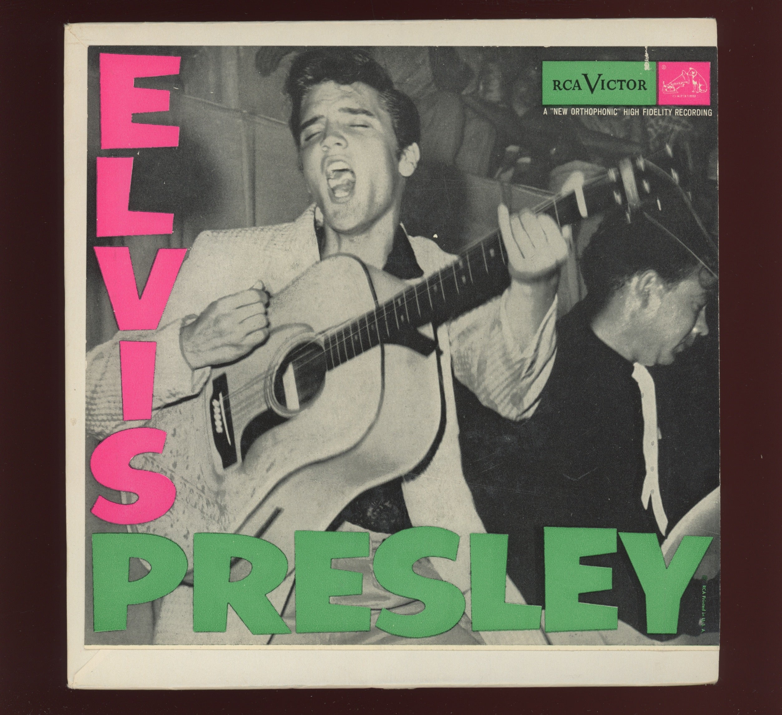 Elvis Presley - Elvis Presley on RCA EPA 747 Rare Orange Label EP 45 With Cover