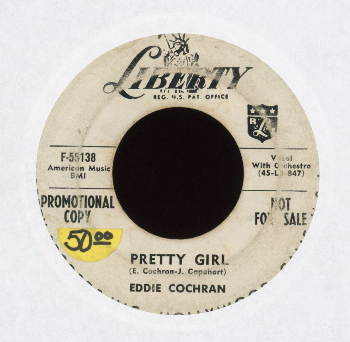 Eddie Cochran - Pretty Girl on Liberty Promo Rockabilly 45