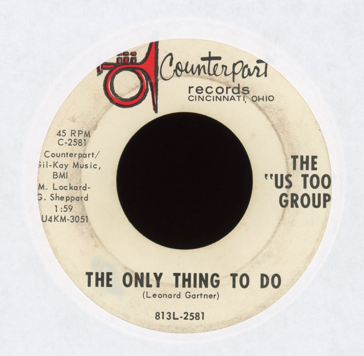 The Us Too Group - The Only Thing To Do on Counterpart Garage 45