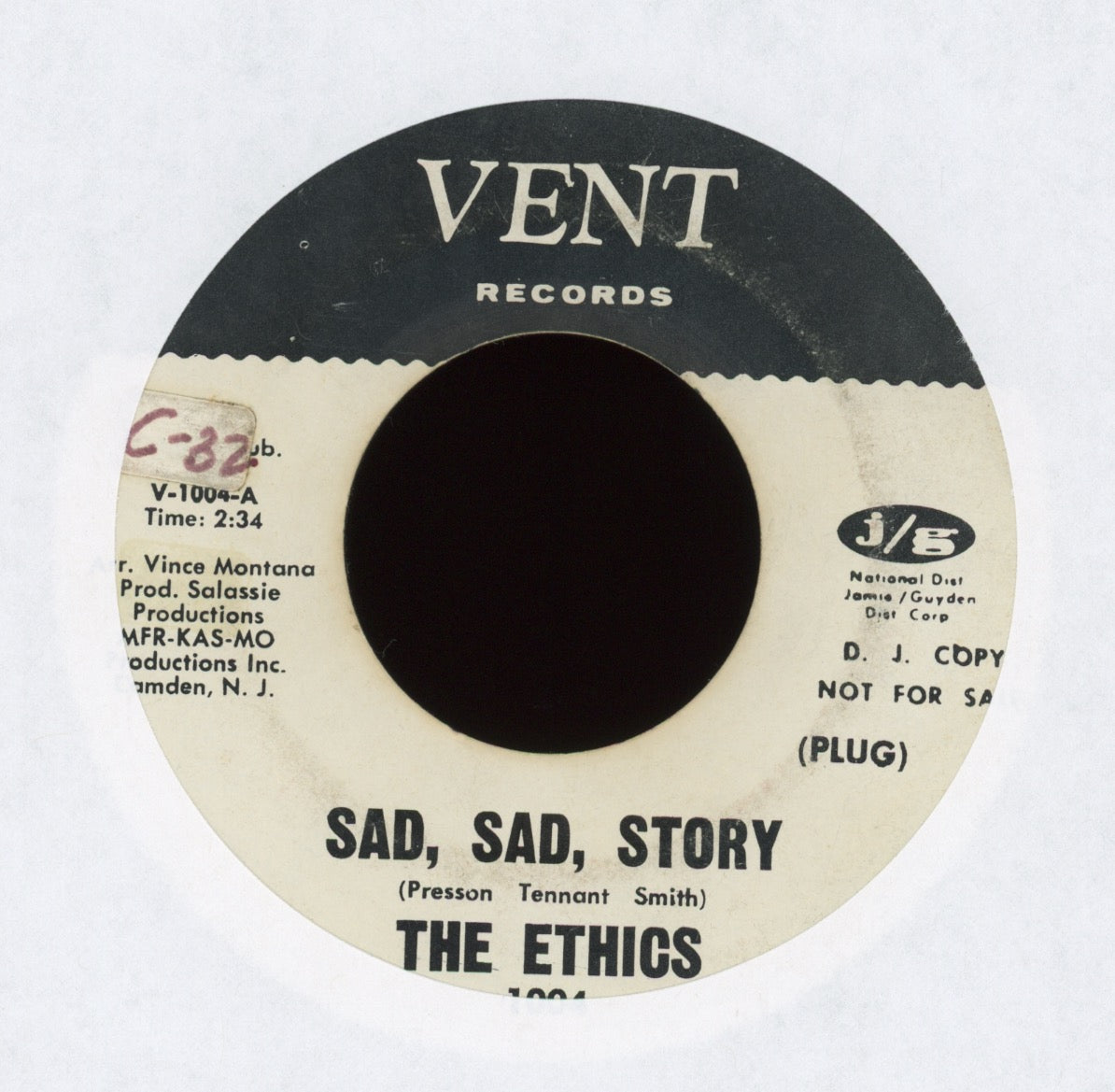 The Ethics - Sad, Sad, Story on Vent Promo Northern Sweet Soul 45