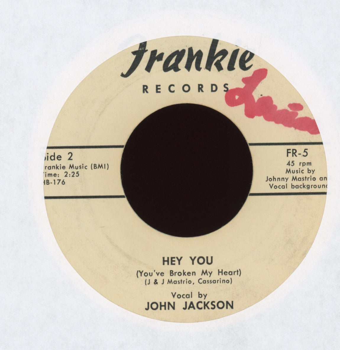 John Jackson - He Was A Good Man on Frankie R&B Popcorn 45