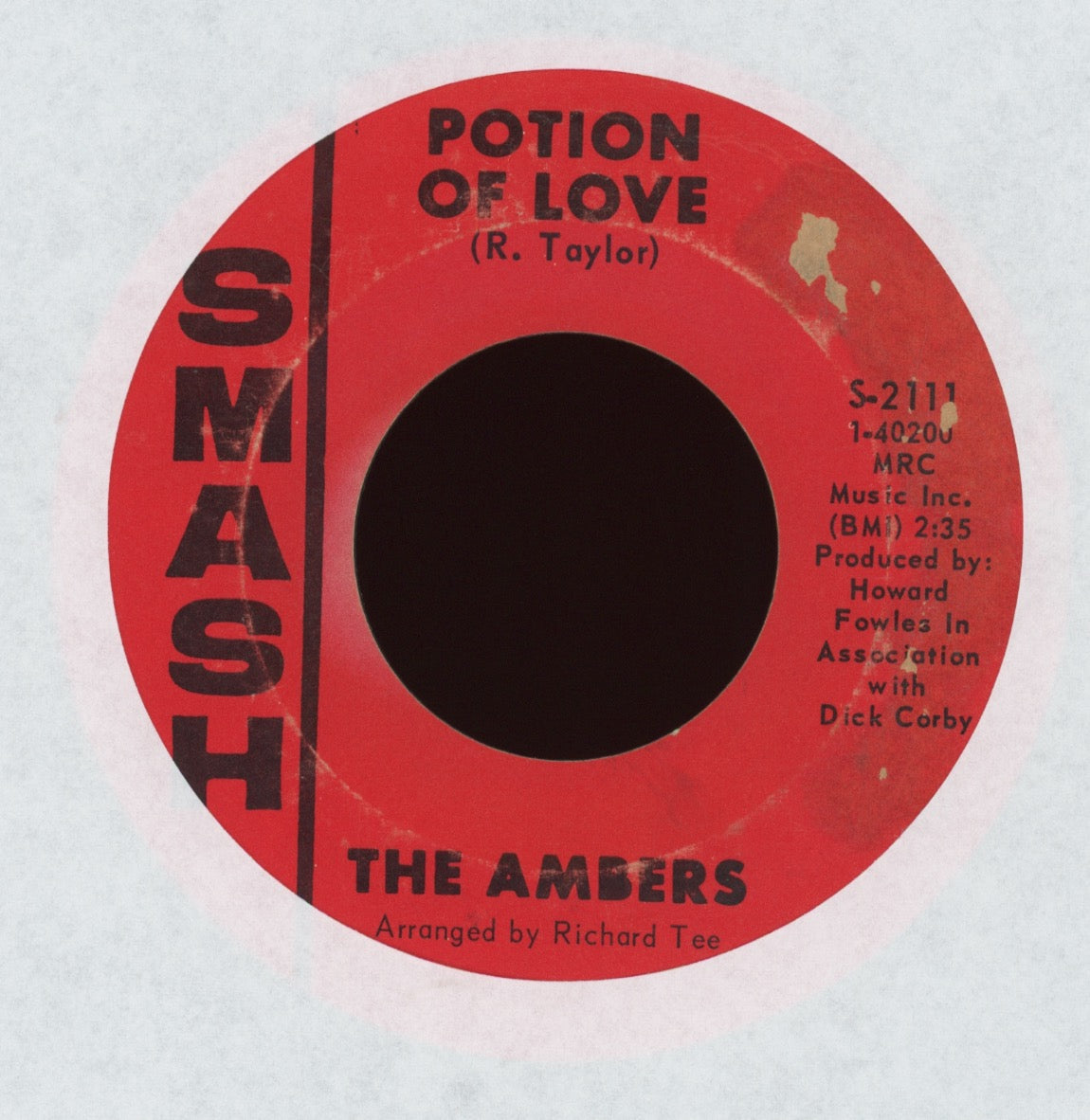 The Ambers - Potion Of Love on Smash Northern Soul 45