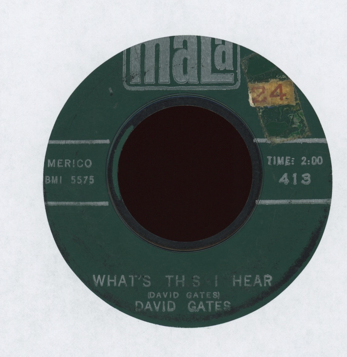 David Gates - You'll Be My Baby on Mala Rockabilly 45