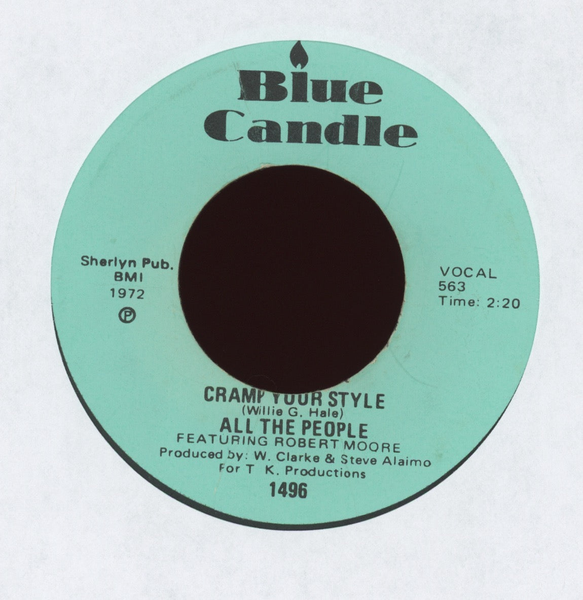 All The People - Cramp Your Style on Blue Candle Funk 45