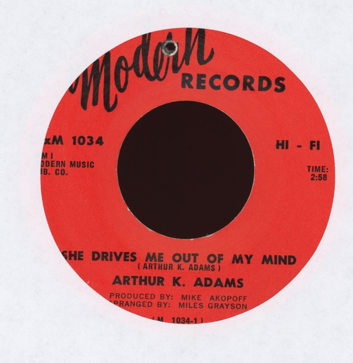 Arthur Adams - Gimmie Some of Your Lovin' on Modern Funk 45