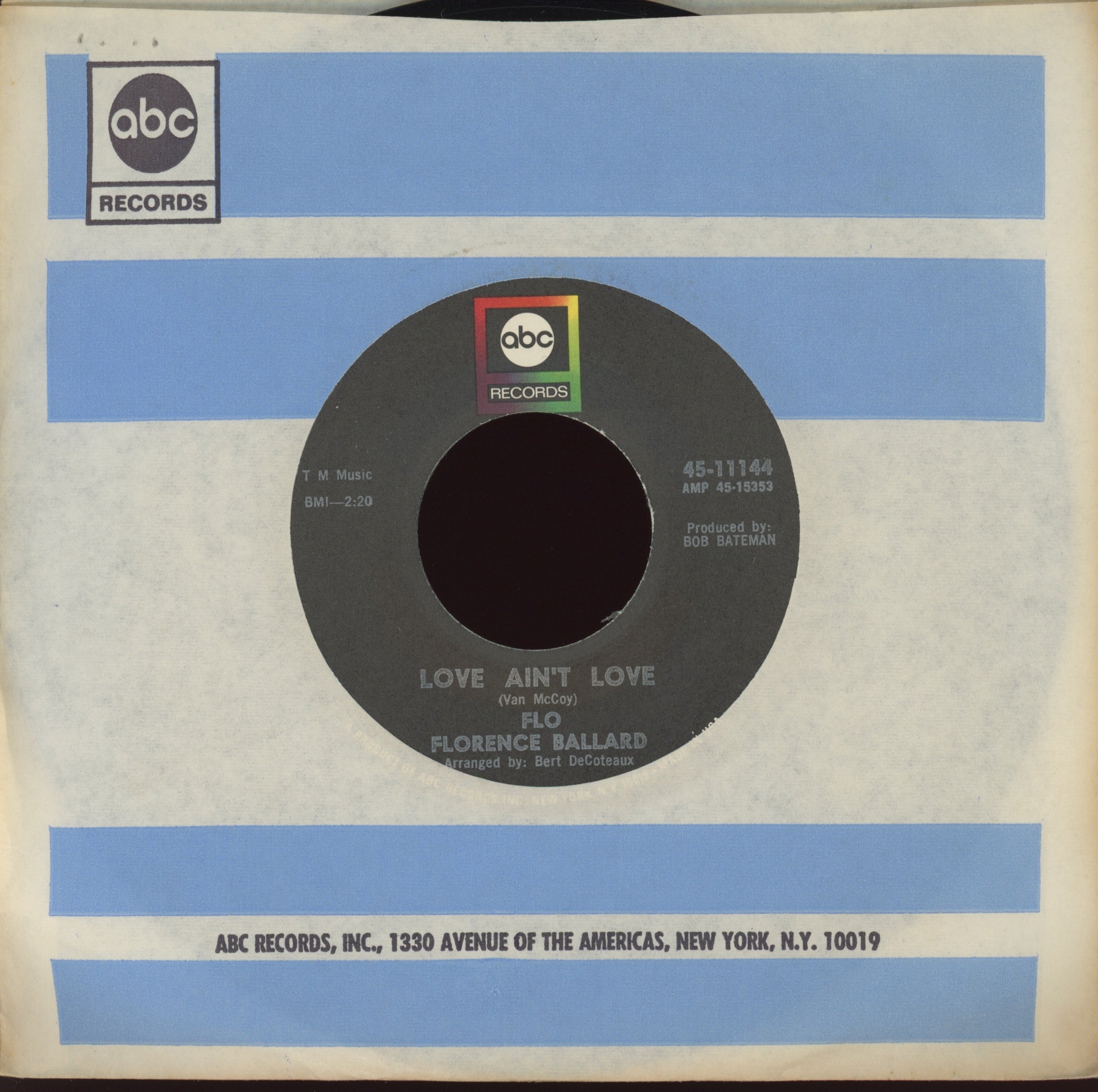 Florence Ballard - Love Ain't Love on ABC Northern Soul 45