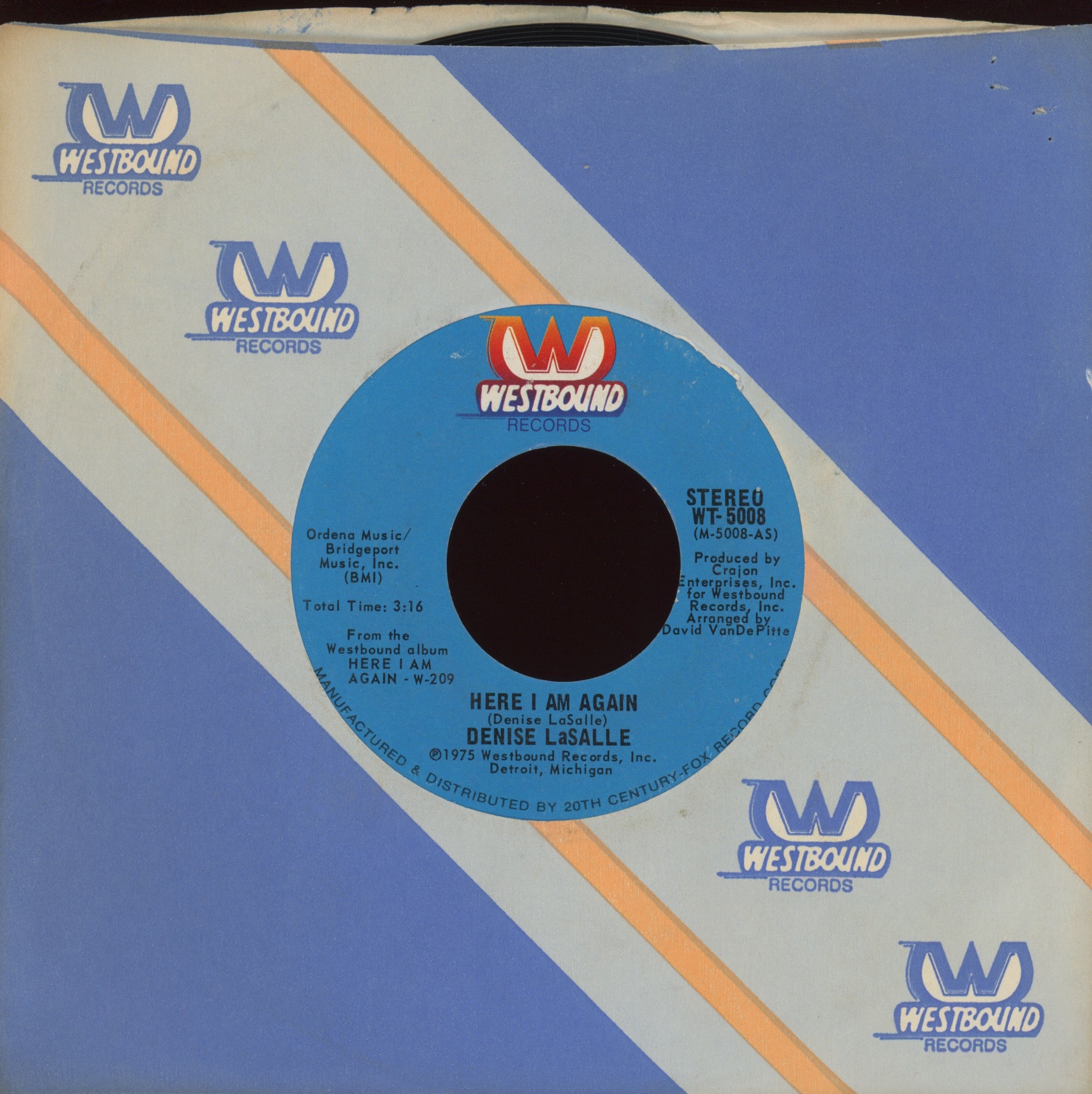 Denise LaSalle - Here I Am Again on Westbound 70's Soul 45